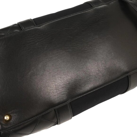 Chanel Black Canvas Lambskin Bicolore 2way Duffle Handbag 155094 - Picture 5 of 10